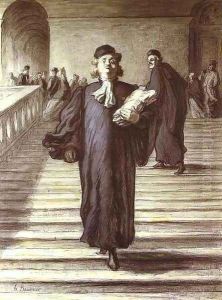 Grand Staircase of the Palace of Justice by Honore Daumier