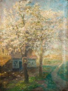 Lentebloesem Bij De Boerderij Te Kalmthout by Frans Mortelmans
