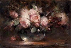 Blumenstraus In Vase by Frans Mortelmans