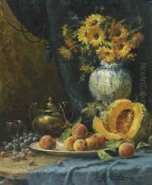 Nature Morte Aux Fruits Et Fleurs - view 1