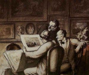 Print Collectors I by Honore Daumier