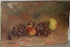 Nature Morte Aux Pommes Et Raisins by Frans Mortelmans