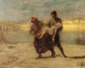 The Rescue by Honore Daumier
