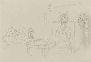 La garde malade (la veille) by Honore Daumier