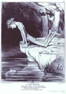 The Beautiful Narcissus by Honore Daumier