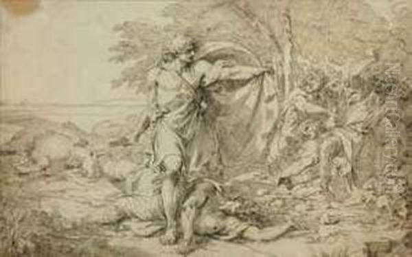 A Battle In The Precincts Of A Temple - view 1