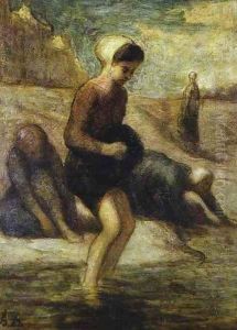 On the Shore by Honore Daumier