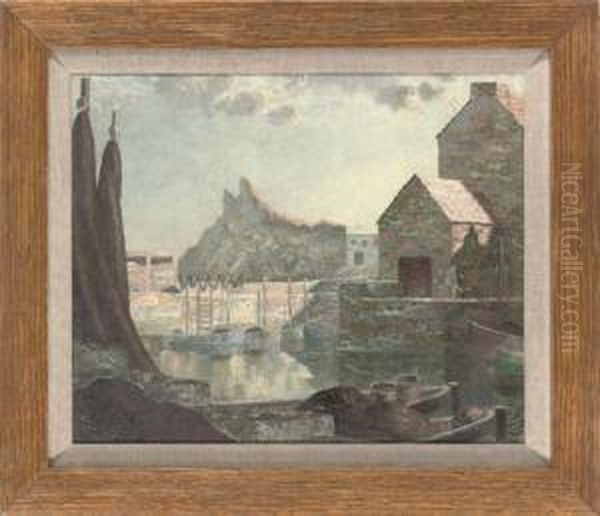 Boats In A Harbour, Cornwall - view 1