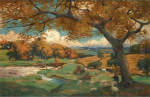 Autumn Landscape by Thomas Corsan Morton