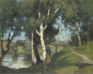 A Woodland Path At Dusk; The Homeward Load by Thomas Corsan Morton