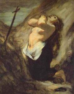 St. Magdalene in the Desert by Honore Daumier