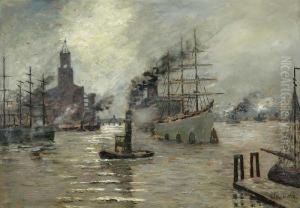 Hamburger Hafen by Carl Wilhelm Mosblech