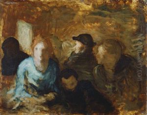 A Third Class Carriage by Honore Daumier