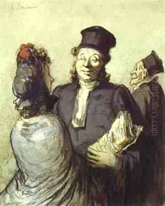 A Lawyer With His Client 1862
