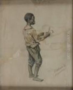Child With Fruit by James Henry Moser