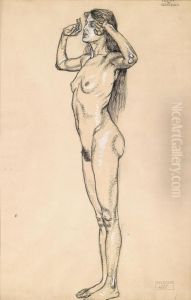 Female Nude With Raisedarms by Kolo Moser