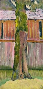 Farbenstudie Mit Baum Und Bootshaus by Kolo Moser