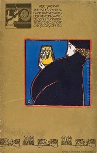 Postkarte Fur Die Erste Secessionsausstellung by Kolo Moser