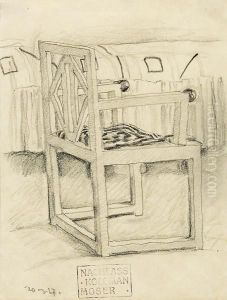 Entwurfszeichnung Fur Einen Armlehnsessel by Kolo Moser