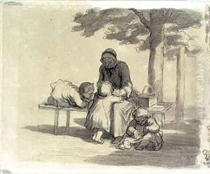 A Grandmother by Honore Daumier