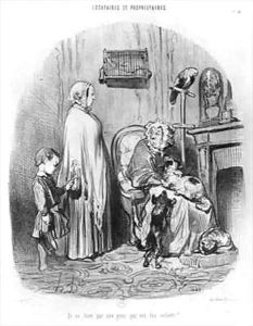 I do not hire people with children by Honore Daumier