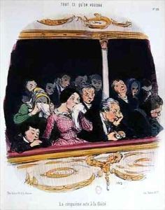 The Fifth Act at the Gaiety Theatre by Honore Daumier