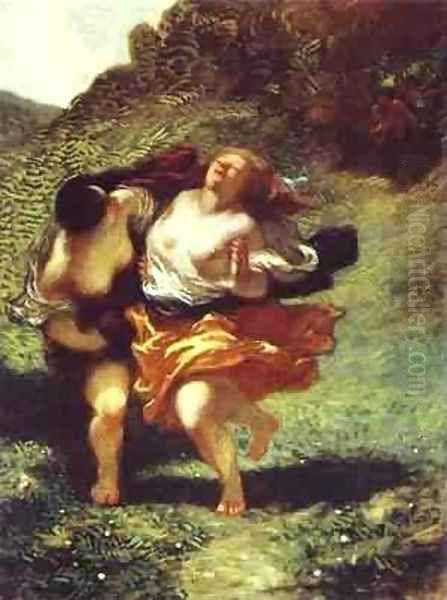 Women Running From Satyrs 1850 - view 1