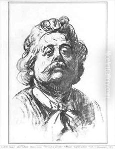 Portrait of the sculptor Albert Ernest CarrierBelleuse by Honore Daumier