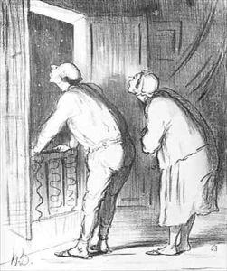 Series Actualites the comet The evening before the 13th of June by Honore Daumier