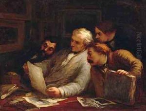 The Print Collectors 3 by Honore Daumier