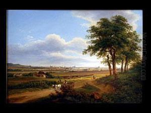 Weite Landschaft Mit Dem Weichbild Der Stadt Wien
