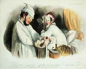 Parents woken by their baby by Honore Daumier
