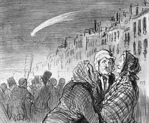 Series Actualites Ah yes those comets they always predict great misfortunes by Honore Daumier