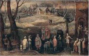 The Arrival At Bethlehem by Gillis Mostaert