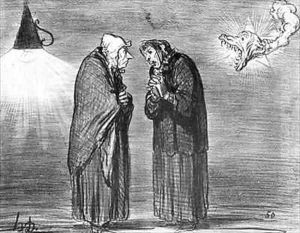 Series Actualites the comet Ah ma pauv madame Chaffarou by Honore Daumier