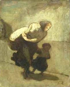 The Heavy Burden by Honore Daumier