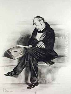 Caricature of Francois Guizot 1787-1874 from La Caricature by Honore Daumier