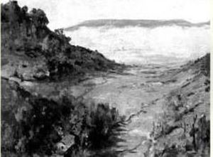 "effet De Brouillard" (clecy ?) by Georges Moteley