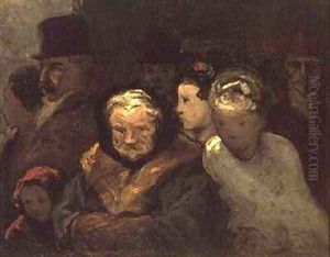 Leaving the Theatre by Honore Daumier