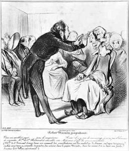 Robert Macaire hypnotising by Honore Daumier