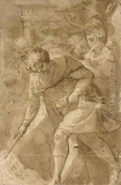 Four Warriors, In The Manner Of Polidoro Da Caravaggio - view 1