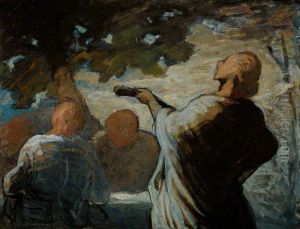 The Serenade by Honore Daumier