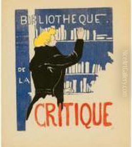 Bibliotheque De La Critique. 
Affiche D'interieur. Vers 1895. A. Bonafous-murat, Cat. " Mouclier ", No. 
 88.