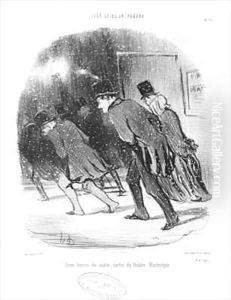 Series Tout ce quon voudra Two in the morning exit of the Historic Theatre by Honore Daumier