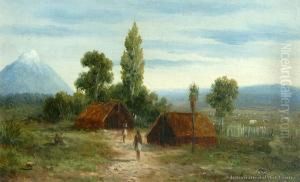 Mt Egmont From The Pukawa Pah, King Country by John Elder Moultray