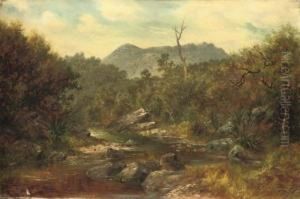 River Landscape, New Zealand by John Elder Moultray