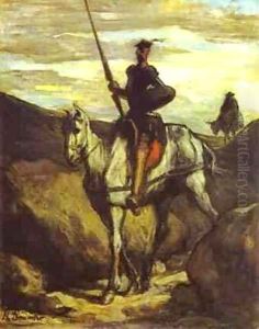 Don Quixote And Sancho Pansa 1849-1850 by Honore Daumier