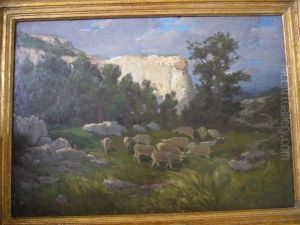 Le Troupeau. by Henri Laurent Mouren