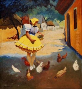Zena Na Dedinskom Dvore by Tivadar Josef Mousson