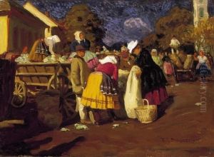 At The Marketplace by Tivadar Josef Mousson